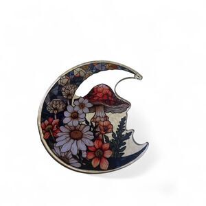 Acrylic Moon Mushroom Flower Wall Window Hanging Decor Cottagecore